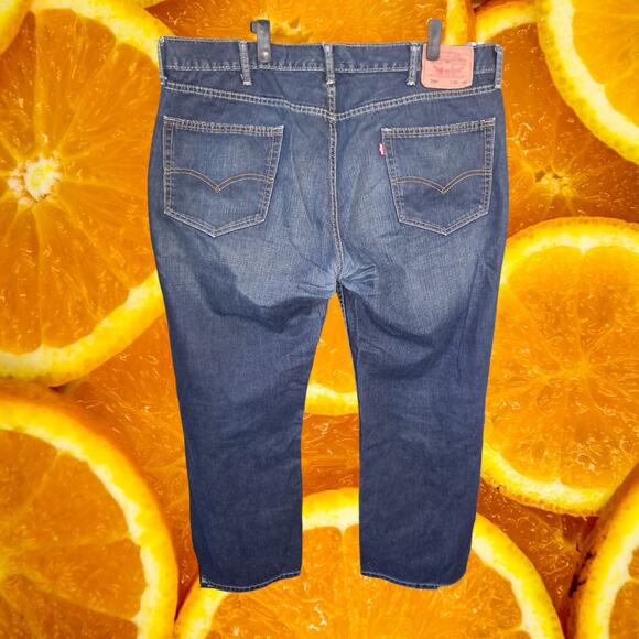 Levi's‎ Relaxed Straight 559 Slightly Distressed Blue Jeans Size 40x30 - Picture 5 of 5